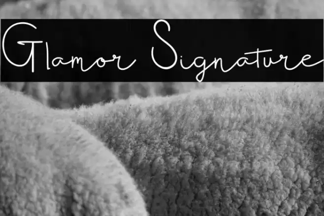 Glamor Signature Font examples