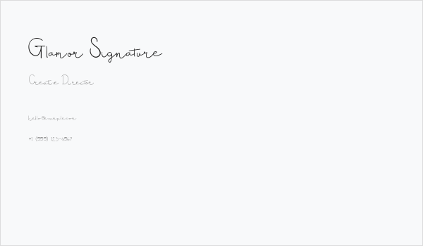 Glamor Signature Business Card
