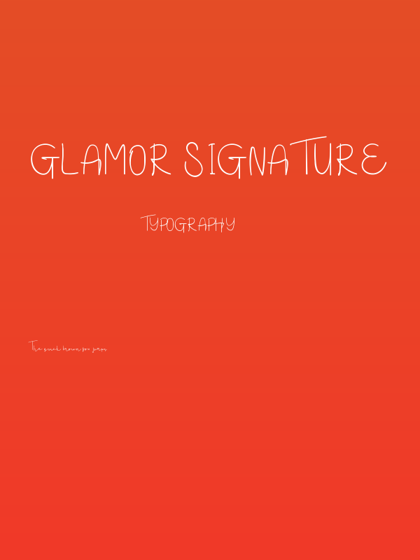 Glamor Signature Poster