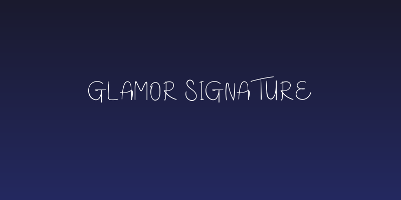 Glamor Signature Social Header