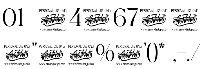 Glamore Font OTHER CHARS