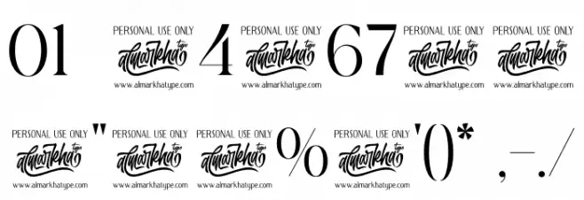 Glamore Font OTHER CHARS