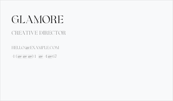 Glamore Business Card