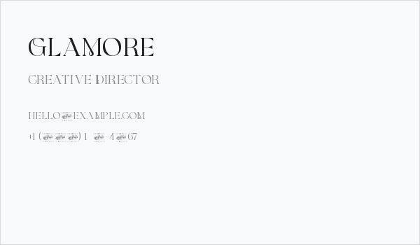 Glamore Business Card
