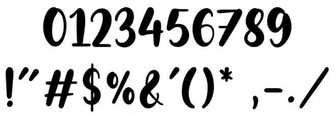 Glamori Font OTHER CHARS