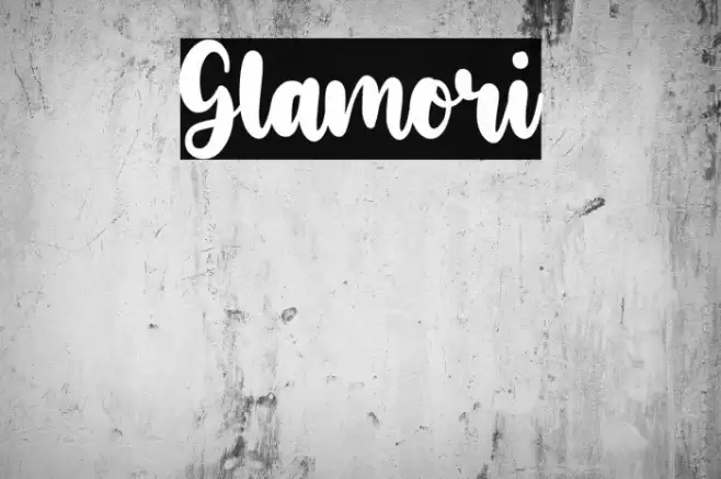 Glamori Font examples