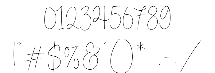 Glamoria Font OTHER CHARS