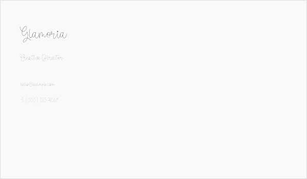 Glamoria Business Card