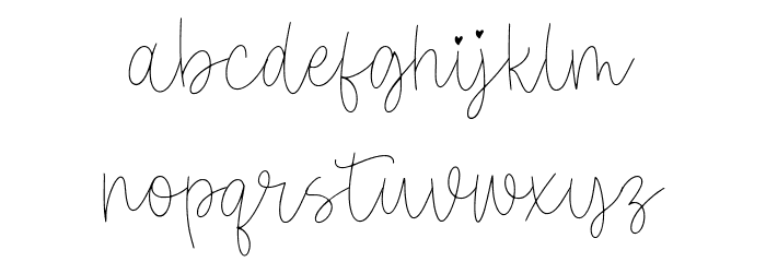 Glamoria Font LOWERCASE