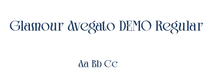 Glamour Avegato DEMO Regular Font Preview