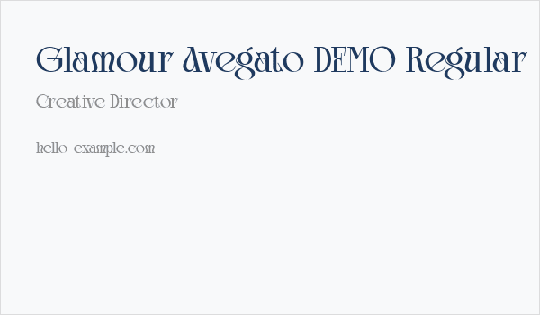 Glamour Avegato DEMO Regular Business Card