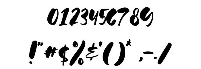 Glamour Bright Regular Font OTHER CHARS
