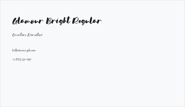 Glamour Bright Regular Business Card