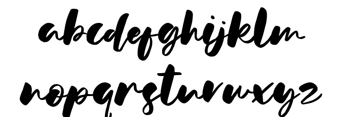 Glamour Bright Regular Font LOWERCASE