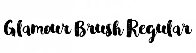 Glamour Brush Regular  नि: शुल्क फ़ॉन्ट्स डाउनलोड