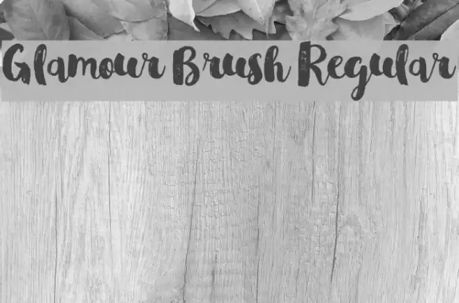 Glamour Brush Regular Font examples