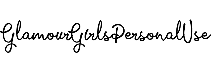 Glamour Girls Personal Use   لخطوط تنزيل