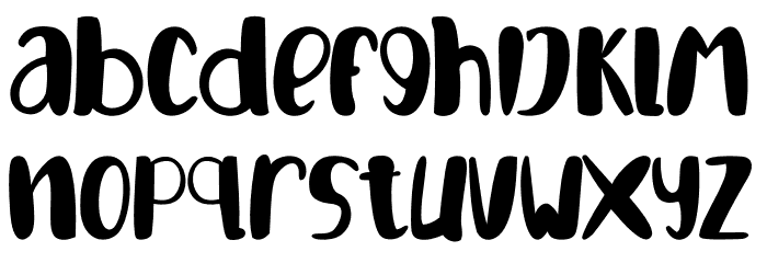 GlamourElephant Font LOWERCASE
