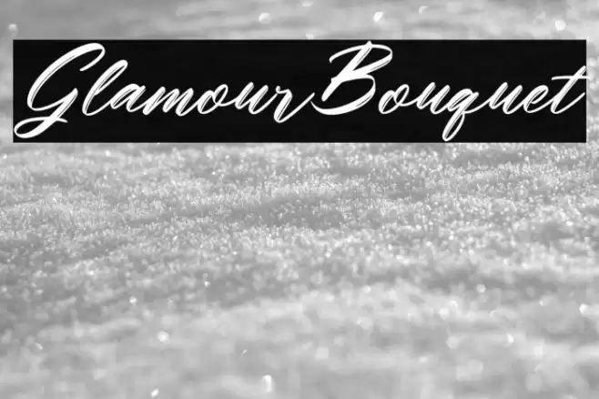 Glamour_Bouquet Font examples