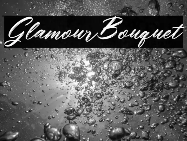 Glamour_Bouquet Font examples