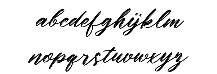 Glamour_Bouquet Font LOWERCASE