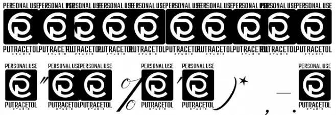 Glamoury Free Font OTHER CHARS