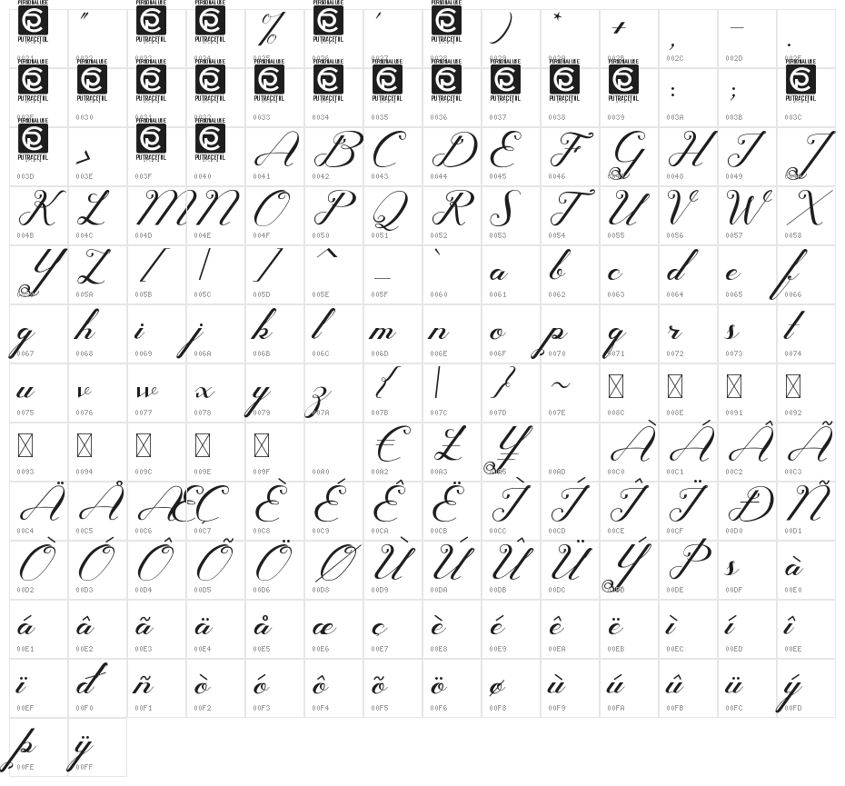 Glamoury Free Character Map