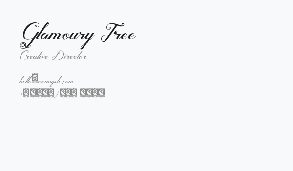 Glamoury Free Business Card