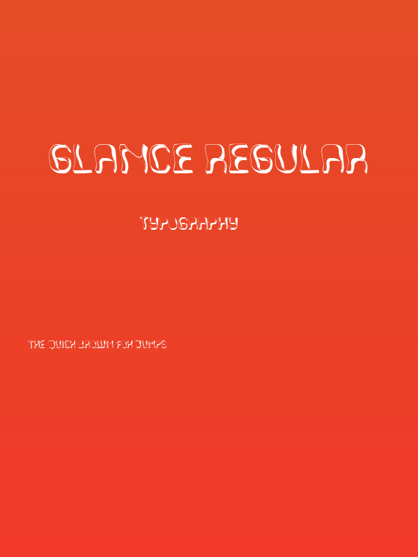 Glance Regular Poster