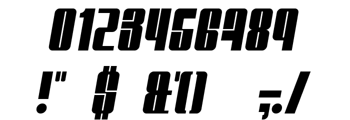 Glare Italic Font OTHER CHARS