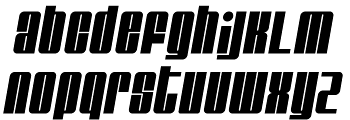 Glare Italic Font LOWERCASE
