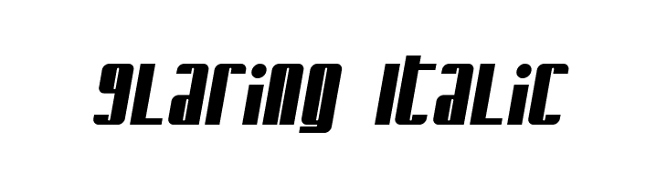 Glaring Italic Font