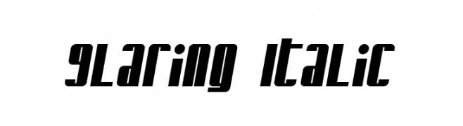Glaring Italic  Free Fonts Download