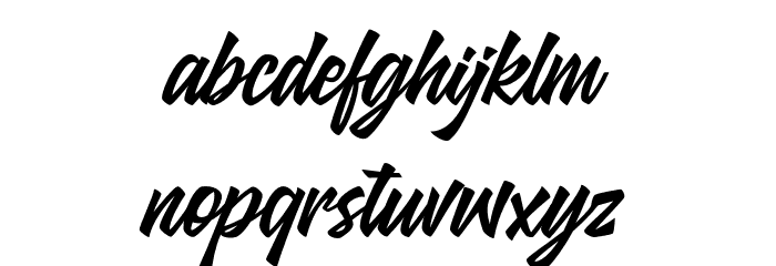 Glarious-Script Font LOWERCASE