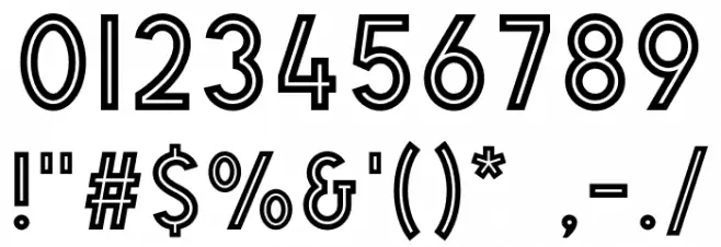 Glaschu Inline Font OTHER CHARS