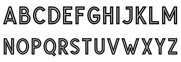 Glaschu Inline Font LOWERCASE