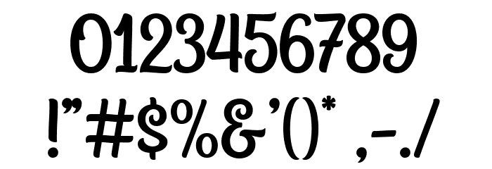 Glasgow Script Font OTHER CHARS