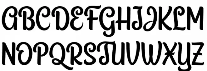 Glasgow Script Schriftart Groß