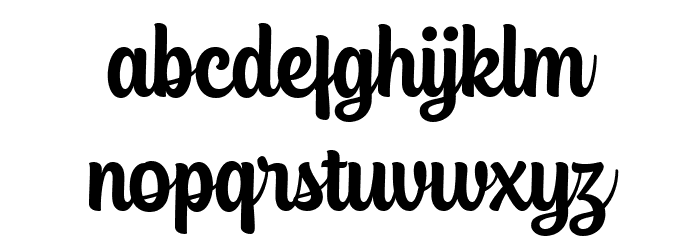 Glasgow Script Font LOWERCASE