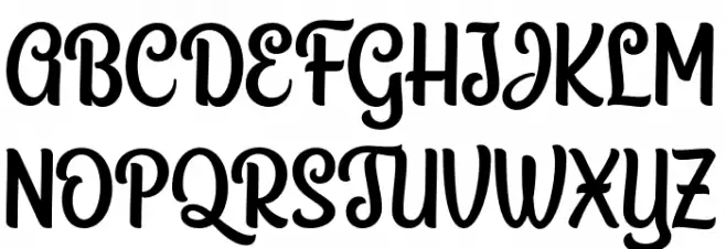 GlasgowScript 字体 大写