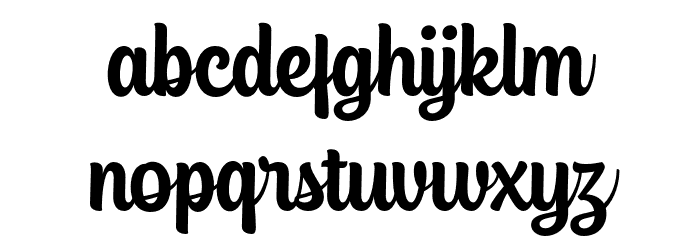 GlasgowScript Font LOWERCASE