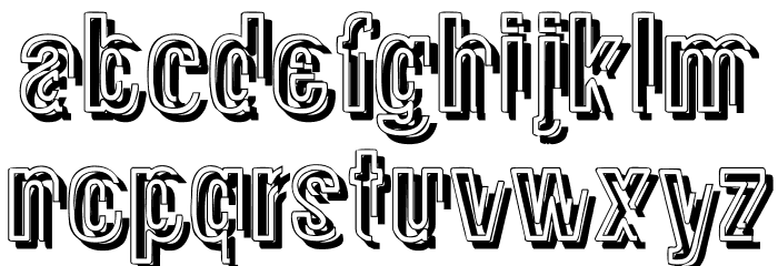 Glasnost Heavy Font LOWERCASE