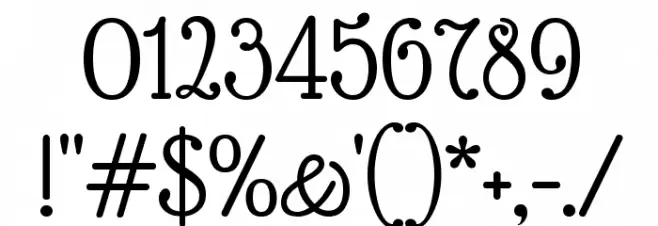 Glass Antiqua Font OTHER CHARS