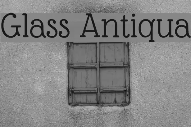Glass Antiqua Font examples