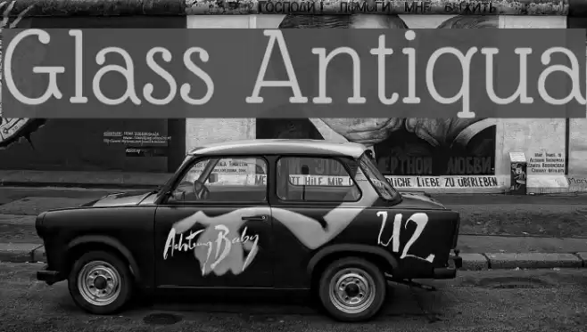 Glass Antiqua Font examples