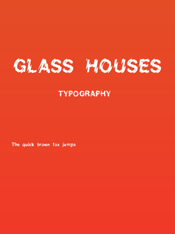 Glass Houses Poster