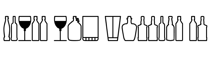 Glass and bottles St  Fuentes Gratis Descargar