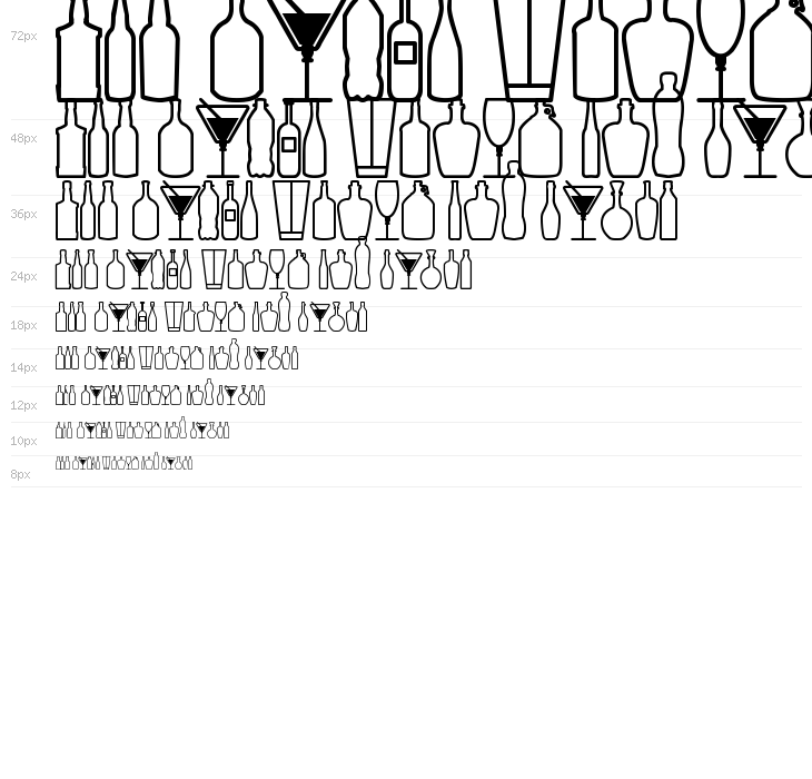 Glass and bottles St Waterfall