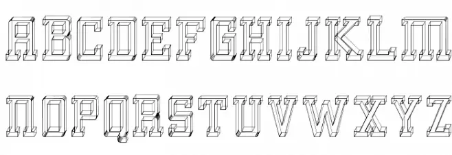 GlassBlocks Font UPPERCASE