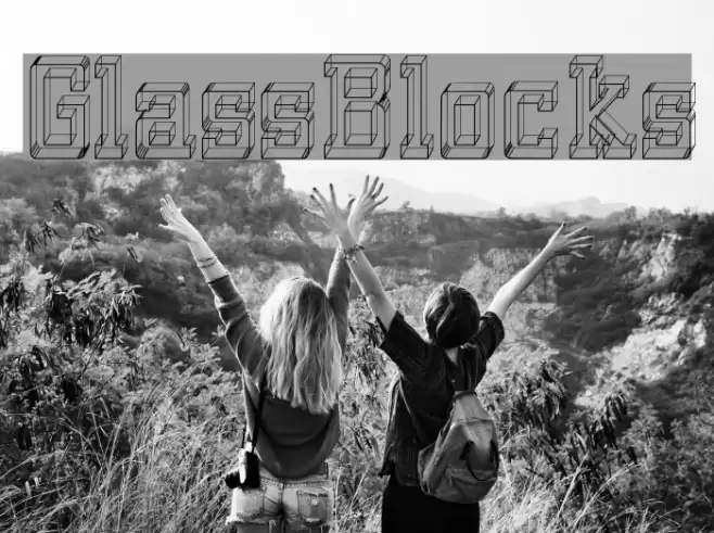 GlassBlocks Font examples